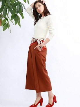 「ガウチョパンツ」｜本社 プレスさん（レディース・168cm）の秋コーディネート