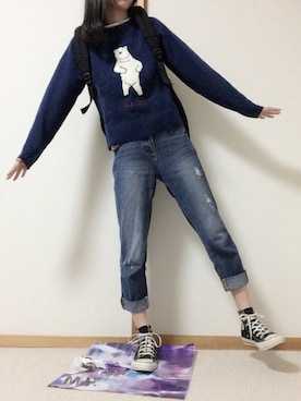 「Manhattan Portage」｜Ｍugi*さん（レディース・162cm）の冬コーディネート