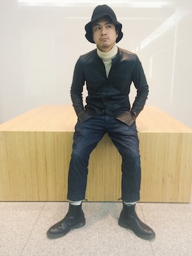 「nonnative（ノンネイティブ）のアイテム（その他アウター）」を使った、Shinsaku Masudaさん（メンズ・170cm）の秋コーディネート