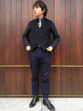 「ART COMES FIRST（アートカムズファースト）のアイテム（ジャケット/アウター）」を使った、Shinsaku Masudaさん（メンズ・169cm）の冬コーディネート