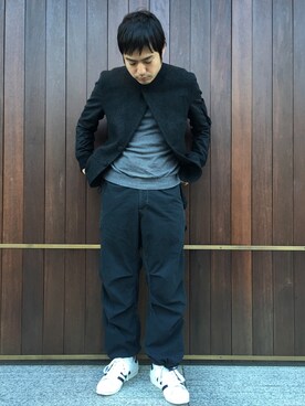 「ART COMES FIRST（アートカムズファースト）のアイテム（ジャケット/アウター）」を使った、Shinsaku Masudaさん（メンズ・169cm）の冬コーディネート