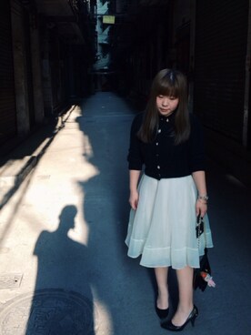 「MARC JACOBS（マークジェイコブス）のアイテム（シューズ）」を使った、波兒_meeeeさん（レディース・150cm）の春コーディネート