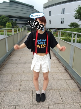 「ライブ」｜「アイテム（サロペット/オーバーオール）」を使った、sakiさん（レディース・156cm）の夏コーディネート