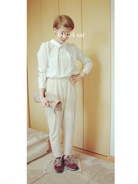 rica yoshinaさん(レディース・162cm)の冬コーディネート