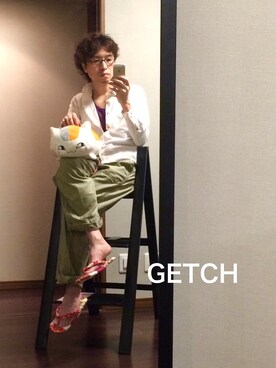 「にゃんこ」｜getchさん（メンズ・175cm）の春コーディネート