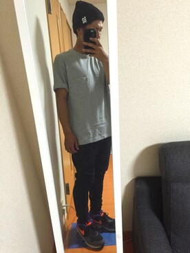 「NIKE SPORTSWEAR（ナイキスポーツウェアー）のアイテム（その他パンツ、ブラック系）」を使った、こーたさん（メンズ・167cm）の夏コーディネート