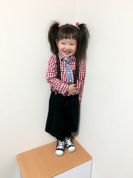 「キキララ」｜「アイテム（その他）」を使った、harukono❃さん（キッズ・100cm）の冬コーディネート