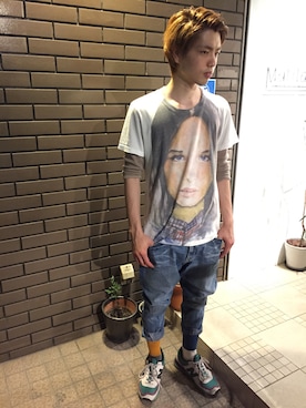 「GUELL MUSTARD（グエル マスタード）のアイテム」を使った、マッシュさん（メンズ・167cm）の夏コーディネート