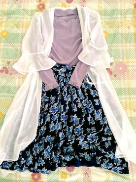 「夢展望（ユメテンボウ）のアイテム（その他アウター）」を使った、まつこさん（レディース・155cm）の春コーディネート