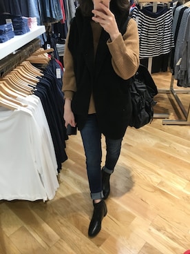 「SENSE（センス）のアイテム」を使った、Yu Yuさん（レディース・163cm）の冬コーディネート