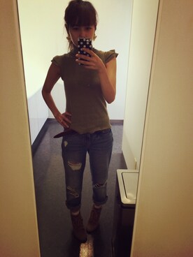 「フレアスリーブ」｜miuさん（レディース・151cm）の秋コーディネート