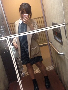 「アイテム（ドレスシューズ、グリーン系）」を使った、U∃P☺︎さん（レディース・151cm）の秋コーディネート