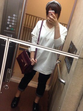 「アイテム（ドレスシューズ、グリーン系）」を使った、U∃P☺︎さん（レディース・151cm）の秋コーディネート