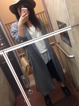 「アイテム（ドレスシューズ、グリーン系）」を使った、U∃P☺︎さん（レディース・151cm）の秋コーディネート