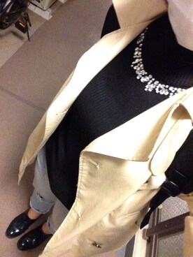 「アイテム（ドレスシューズ、グリーン系）」を使った、U∃P☺︎さん（レディース・151cm）の秋コーディネート