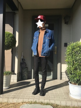 「UNIQLO（ユニクロ）のWOMEN ウルトラストレッチジーンズ（デニムパンツ）」を使った、TAKUAIさん（メンズ・170cm）の秋コーディネート