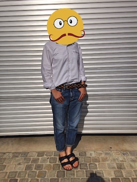 「シャツイン」｜「アイテム（財布/小物）」を使った、Kamiumeさん（レディース・160cm）の夏コーディネート
