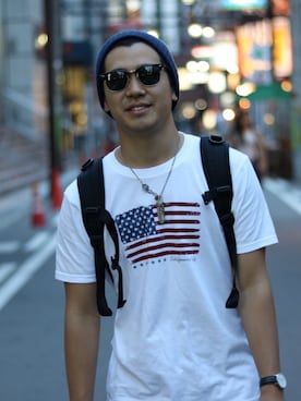 「サタデーズ ニューヨークシティ (Saturdays NYC)」｜「アイテム（アナログ腕時計）」を使った、俊希さん（メンズ・175cm）の夏コーディネート