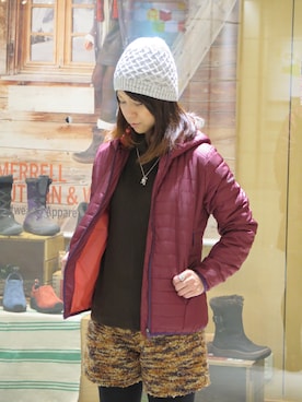 「MERRELL（メレル）のアイテム（ジャケット/アウター）」を使った、PECHORAさん（レディース・161cm）の秋コーディネート