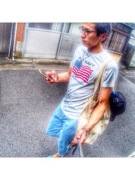 「Marc by Marc Jacobs（マークバイマークジェイコブス）のアイテム（アクセサリー）」を使った、kenta  katoさん（メンズ・172cm）の夏コーディネート