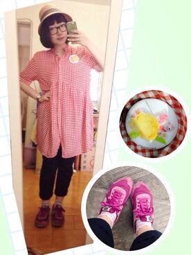 「アイテム（チャーム）」を使った、ivy簡さん（レディース・156cm）の夏コーディネート