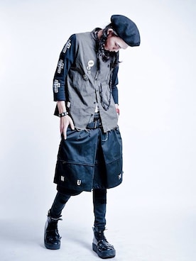 「skirt」｜梁士華MONTEさん（メンズ・178cm）の秋コーディネート