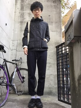 「ナイロンパーカー」｜「アイテム（腕時計）」を使った、Yusukeさん（メンズ・181cm）の秋コーディネート