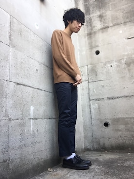 「ドレスシューズ」｜「アイテム（福袋/福箱）」を使った、Yusukeさん（メンズ・181cm）の冬コーディネート