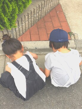 「ドラフトGAP」｜「アイテム（サロペット/オーバーオール）」を使った、いちあもさん（キッズ・100cm）の夏コーディネート