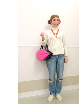 Mayuko Kuniyoshiさん(レディース・153cm)の冬コーディネート