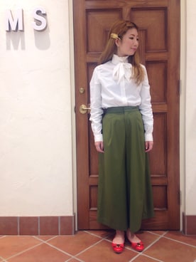 「赤い靴」｜Ｍayuko   Kuniyoshiさん（レディース・153cm）の冬コーディネート