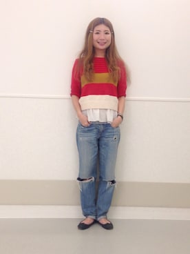 Mayuko Kuniyoshiさん(レディース・153cm)の春コーディネート