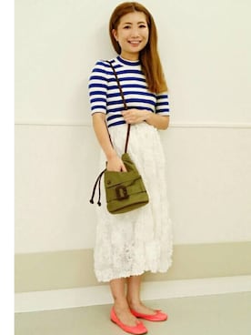 「キャセリーニ」｜Ｍayuko   Kuniyoshiさん（レディース・153cm）の夏コーディネート