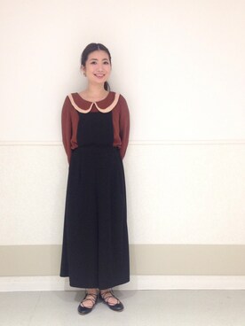 「Ray BEAMS（レイビームス）のアイテム（つなぎ/オールインワン）」を使った、Ｍayuko   Kuniyoshiさん（レディース・153cm）の秋コーディネート