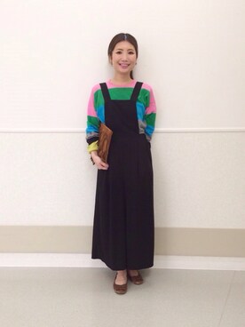 「Ray BEAMS（レイビームス）のアイテム（つなぎ/オールインワン）」を使った、Ｍayuko   Kuniyoshiさん（レディース・153cm）の秋コーディネート