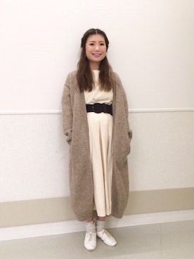 「太ベルト」｜Ｍayuko   Kuniyoshiさん（レディース・153cm）の秋コーディネート