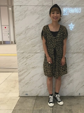 「コンバース ハイカット」｜Ｍayuko   Kuniyoshiさん（レディース・153cm）の夏コーディネート