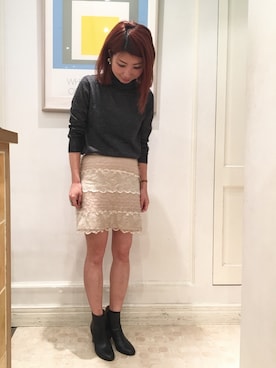 「RBS（アールビーエス）のアイテム（トップス）」を使った、Ｍayuko   Kuniyoshiさん（レディース・153cm）の秋コーディネート