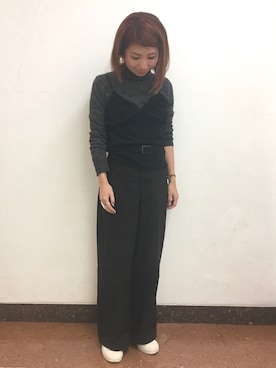 「RBS（アールビーエス）のアイテム（トップス）」を使った、Ｍayuko   Kuniyoshiさん（レディース・153cm）の秋コーディネート