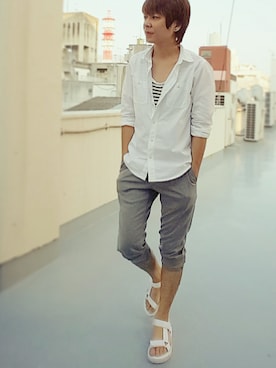 「パンツスタイル」｜Ryouichiさん（メンズ・173cm・30代）の夏コーディネート