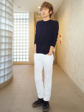 「WEGO（ウィゴー）のWEGO/ライクラツイルスキニーパンツ（その他パンツ）」を使った、Ryouichiさん（メンズ・173cm）の秋コーディネート