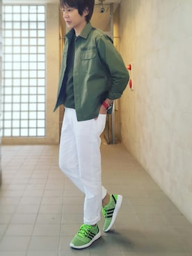 「WEGO（ウィゴー）のWEGO/ライクラツイルスキニーパンツ（その他パンツ）」を使った、Ryouichiさん（メンズ・173cm）の秋コーディネート