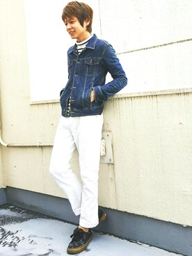 「WEGO（ウィゴー）のWEGO/ライクラツイルスキニーパンツ（その他パンツ）」を使った、Ryouichiさん（メンズ・173cm）の春コーディネート