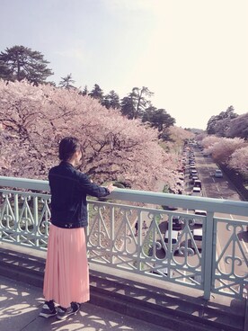 「JOURNAL STANDARD（ジャーナルスタンダード）の【追加】10OZ ソフトデニムGジャン_#（デニムジャケット、ブルー系）」を使った、ぐゅぺいんさん（レディース）の春コーディネート