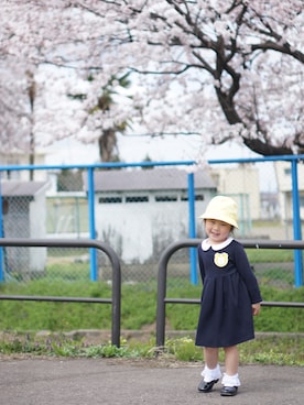 「ROPE' PICNIC（ロペピクニック）のアイテム（ワンピース/ドレス）」を使った、YuRuAさん（キッズ・100cm）の春コーディネート