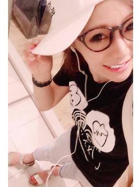 「GALLERIE（ギャレリー）のアイテム（Tシャツ/カットソー）」を使った、yuppyさん（レディース・153cm）の秋コーディネート