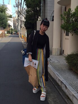 「VINTAGE（ヴィンテージ）のアイテム（カチューシャ）」を使った、Kiyanさん（レディース・163cm）の夏コーディネート