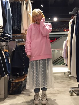 「MONKI」｜Kiyanさん（レディース・163cm）の春コーディネート