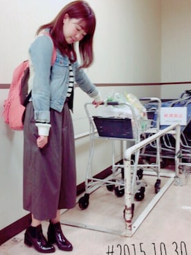「アイテム（ブーティ）」を使った、くまきみかさん（レディース・152cm・20代）の冬コーディネート