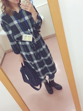 「GLITTER（グリッター）のアイテム」を使った、くまきみかさん（レディース・152cm）の春コーディネート